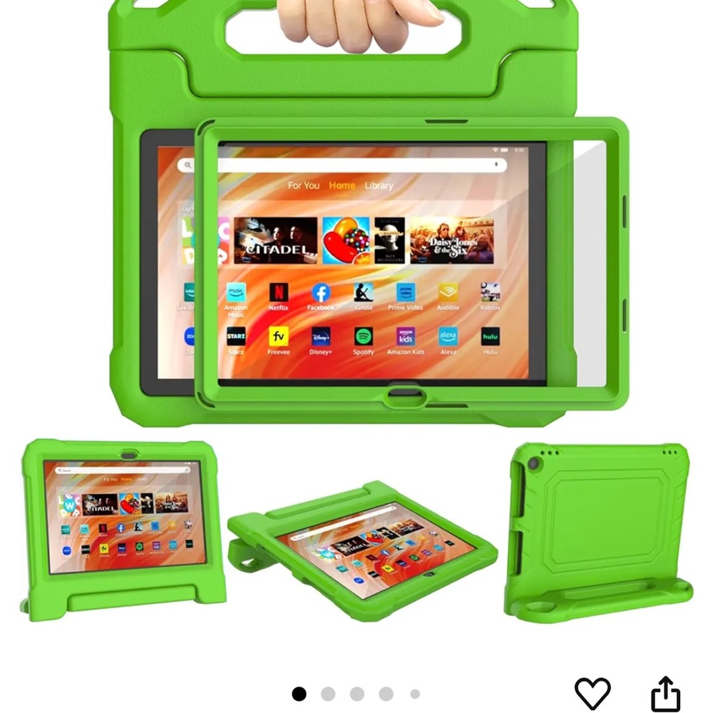 Green Protective Tablet Case Kindle Fire 10 inch - Picture 6 of 6